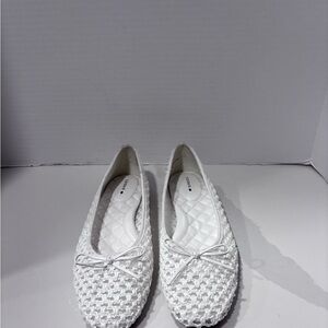 Birdies The Songbird Open Weave White Woven Loafers Flats Size 8